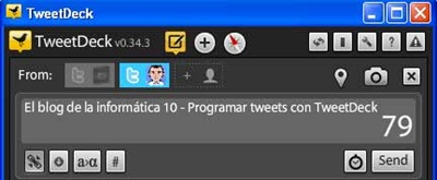 Programar tweets con TweetDeck