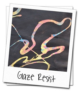 Glaze-Resist-Polaroid