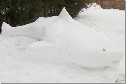 SnowSculptureShark