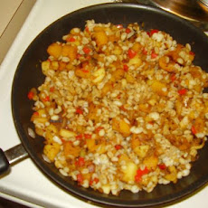 Weight Watchers Barley With Butternut Squash, Apples and Onions