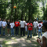 Curt led another fun team building activity. It started with one ball...
