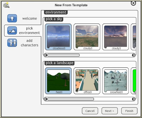 Scene Creation Window