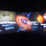 Paineís da seção de astronomia.