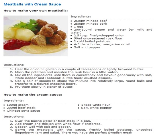 resipi meatball ikea