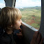 Avery, watching as we land on a dirt airstrip Avery, watching as we land on a dirt airstrip
