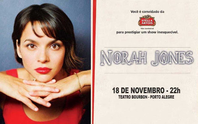 Promo relâmpago: um par de ingressos para Norah Jones em Porto Alegre na faixa!