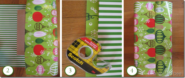 gift wrapping how to step two
