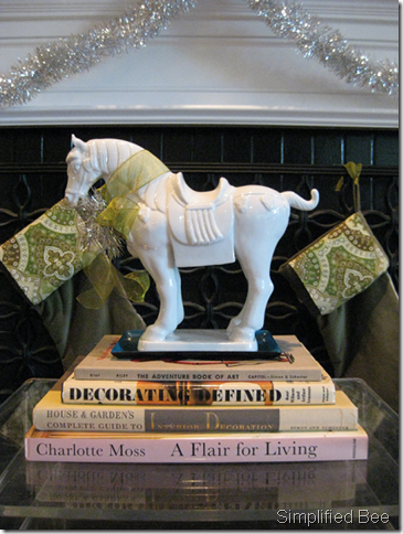 chic christmas horse decor and stockings