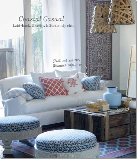 coastal casual design living room