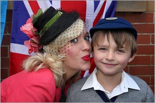 Miss Marina Mae and fan, Pickering Wartime Weekend 2010. Picture Stephen Bell