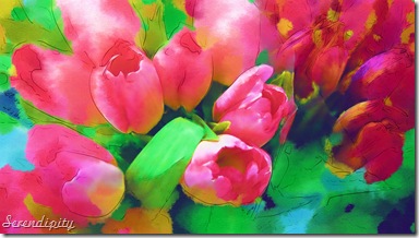 watercolor tulips