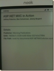 Reading ASP.NET MVC In Action with Nook (8)