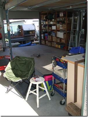 Brian's shed - my sewing spot