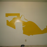 First coat down on the yellow. It went pretty fast.