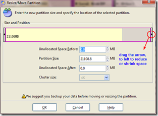 resize partition