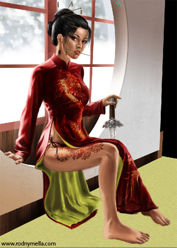 Assassina de Vermelho - criação do fundo e piso Assassina de Vermelho - criação do fundo e piso