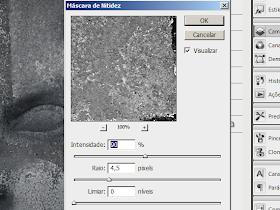 Máscara de nitidez na textura