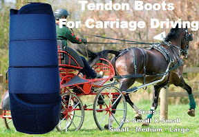 Carriage Driving Coloured Protective Tendon Boots Navy