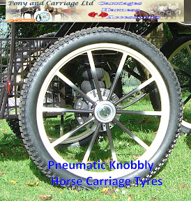 Horse Carriage knobbly Tyres