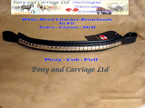 Zilco Harness White Metal Clincher Substitute BrowBands