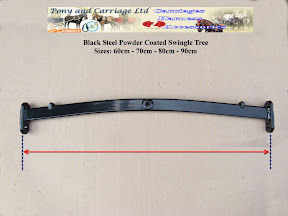Horse Carriage Black Powder Coated Swingle Trees