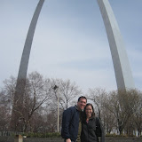 D&K at the St. Louis Arch.  This picture required some creative balancing of our tripod!
