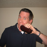 Dan prepares to take a bite of Buffalo!