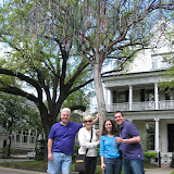 D&K in New Orleans with Frank and Kathy Norris.  Mardi Gras beads still hung from the trees.