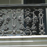 Ornate iron work on old homes in the “Garden District” of New Orleans