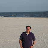 At our 5 minute beach trip in Gulfport, MS.  Oddly enough, the highway runs about 100 feet from the shorline, with no hotels in between.