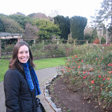Katie in the Rose Gardens at Queens Park, Invercargill