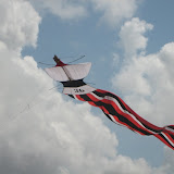 One of the kite entrants -- About 20 men and boys for a kite this size