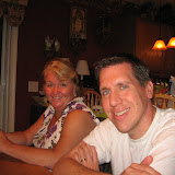 Playing the family's favorite game -- Euchre.  Dan with Katie's aunt Janice.