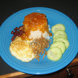 We made Nasi Lemak, a traditional Malaysian dish.