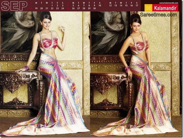 Peach_Designer_Kalamandir_Saree