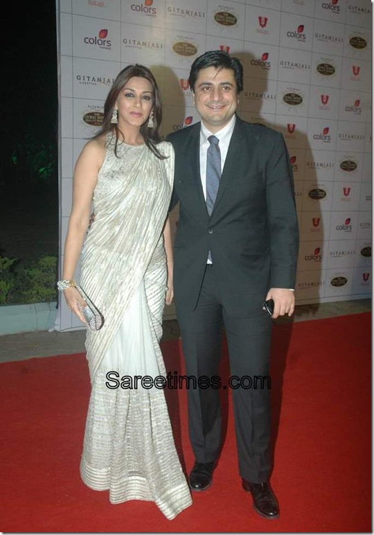 Sonali Bendre_Silver_Designer_Saree