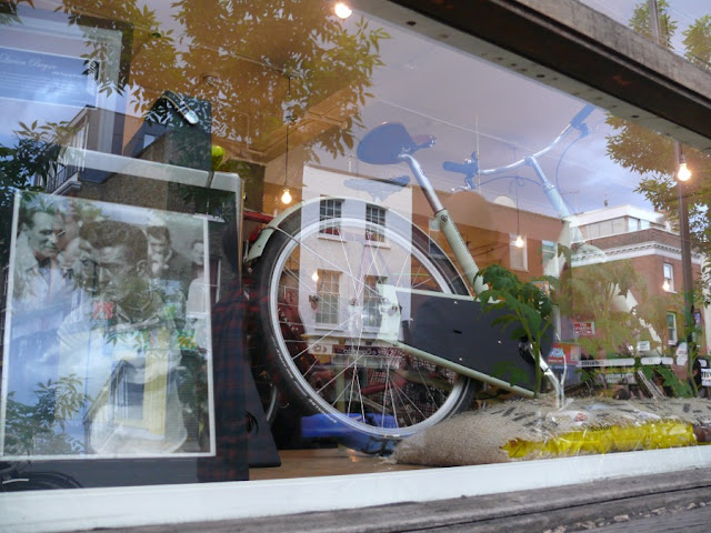 Tomato's in the window of Look Mum No Hands