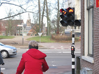 Waiting for a bicycle traffic light Photo