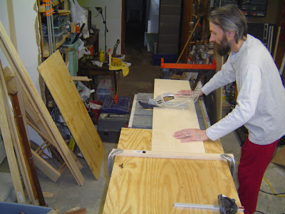 image of me sawing stuff