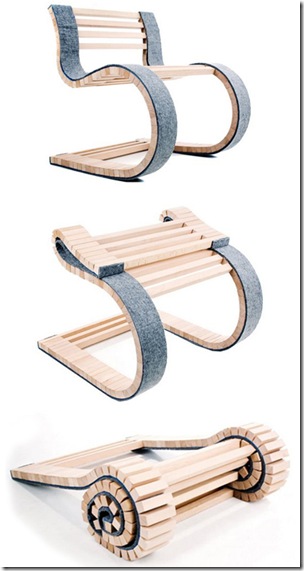 Miesrolo Foldable Wood Chair