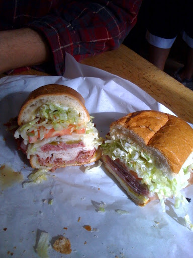 2 sandwiches Atomic on the left, Italiano on the right