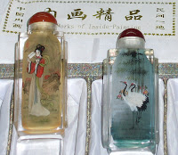 Bottles with paintings on the inside