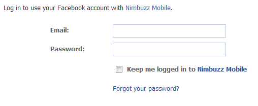 How to solve Nimbuzz mobile facebook login problem ??