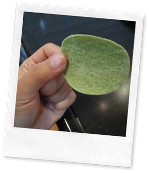 green seaweed pringle