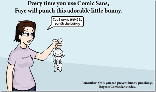 bunnypunch comic sans