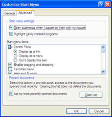 How to Clear or Delete My Recent Documents in Windows XP