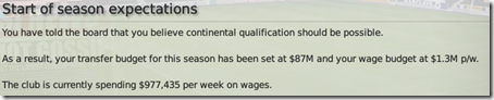 Expectations and $87M for season #6