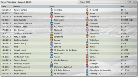 August transfers before season #6, FM 2009