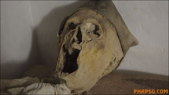 Mummy from crypt in Savoca, Sicily.   Must GIve Photo Credit to:  Ron Bowman
