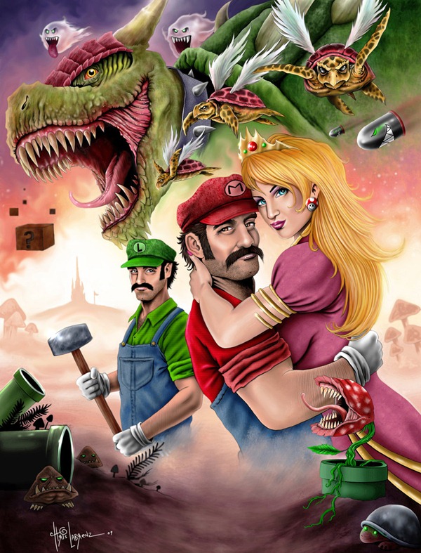 The_Mario_bros__by_LabrenzInk